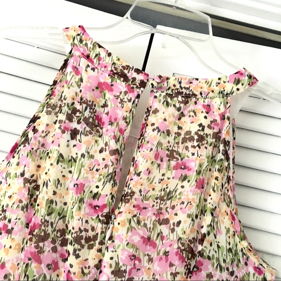 ADRIANNA PAPELL Pleaded FLORAL Print DRESS - Picture 5 of 8